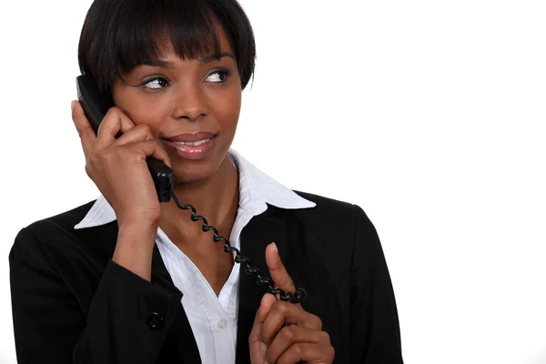 Mulher de negócios ao telefone — Fotografia de Stock