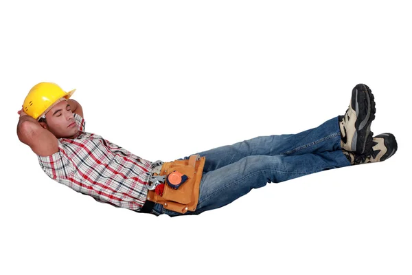 Builder sleeping — Stock Photo, Image