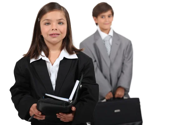 Children dressed in suits — Stock Photo, Image