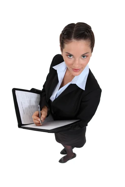 Portrait of a busy accountant — Stock Photo, Image