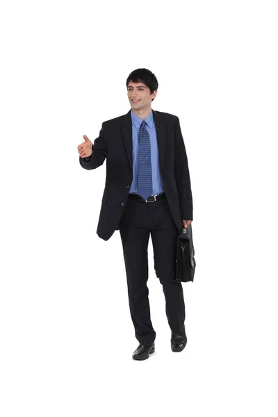 Businessman about to shake hand. — Stock Photo, Image