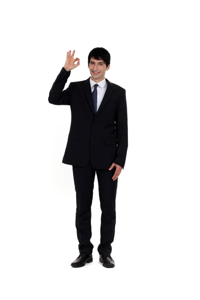 Executive gesture of satisfaction — Stock Photo, Image