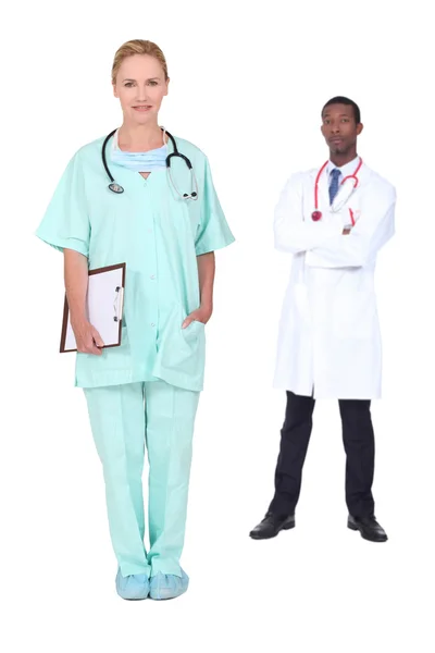 Krankenschwester und Arzt — Stockfoto