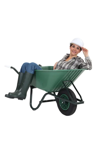 Women in cart — Stock Photo, Image