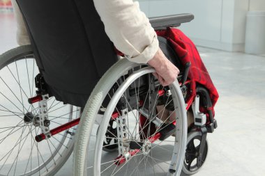 Elderly person in wheelchair clipart