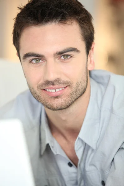 Closeup of a handsome man — Stock Photo, Image