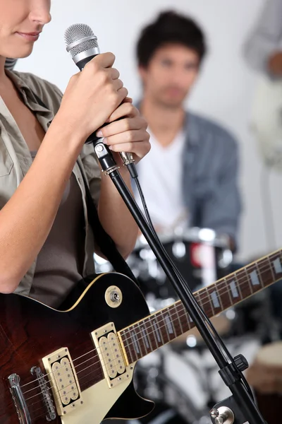 A band jamming together — Stockfoto