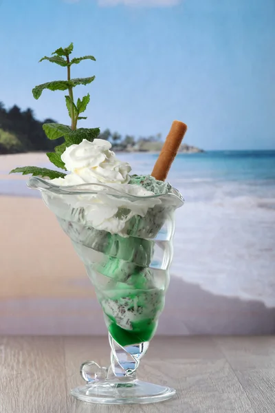 Sundae alla menta — Foto Stock