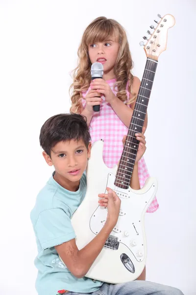 Детская музыкальная группа — стоковое фото