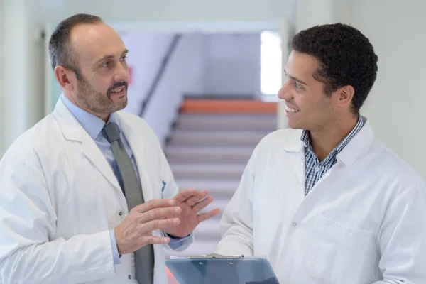 Een Mannelijke Dokter Praat — Stockfoto