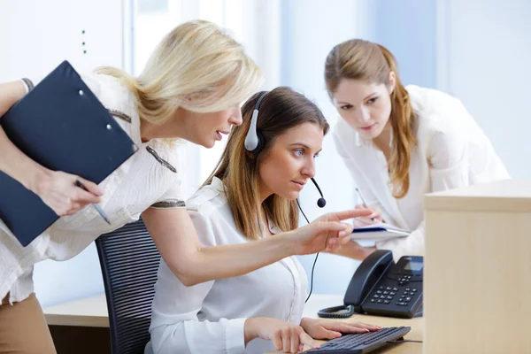 Business People Working Support Centre — Stock Photo, Image