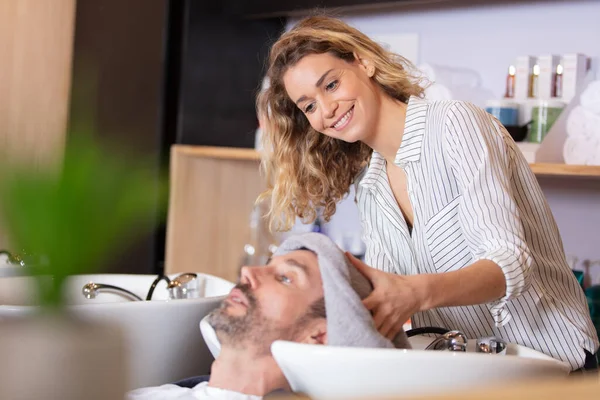 Beauty Und People Konzept Friseursalon — Stockfoto