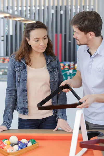 Lernen Billardkugeln Durch Dreieck Formen — Stockfoto