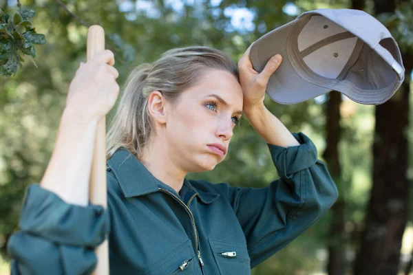 Horizontale Weergave Van Een Vermoeiende Werk Tuin — Stockfoto