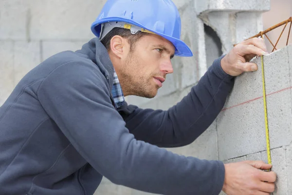 Male Concrete Masonry Worker — стоковое фото