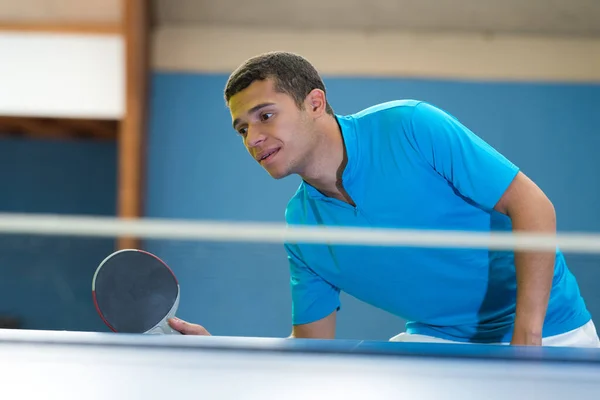 Man Table Tennis Match — Stok fotoğraf