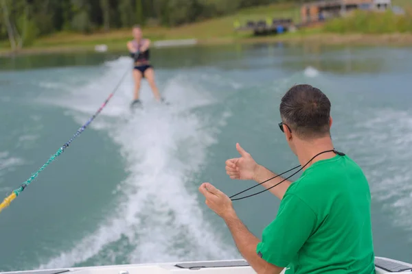 Close Water Skier — Stock Photo, Image