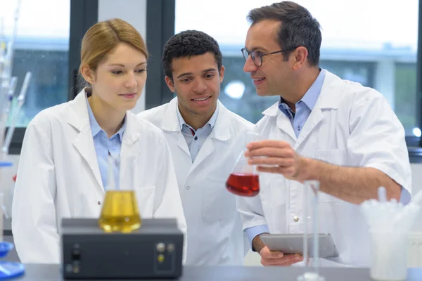 Groep Studenten Het Lab — Stockfoto