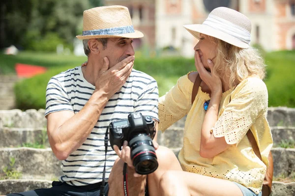 Portret Stylowej Pięknej Pary Zabawy — Zdjęcie stockowe