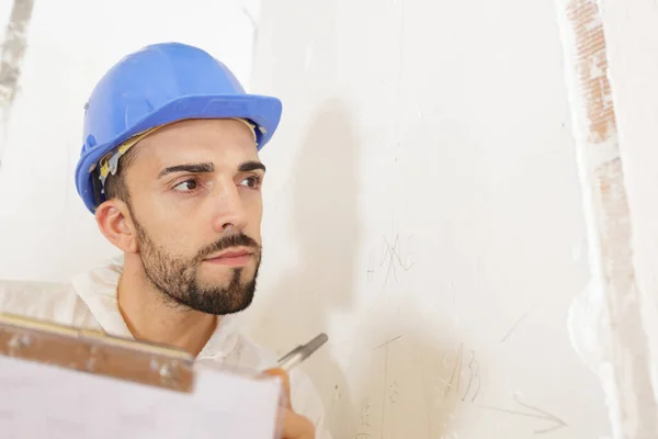 Retrato Construtor Masculino — Fotografia de Stock