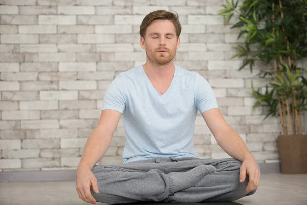 Portret Van Professionele Man Yoga Trainer — Stockfoto