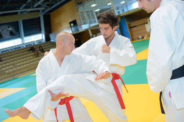 Judoka Wrestlers Heavyweight Judo Competition — Stock Photo, Image