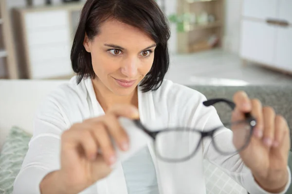 Indoor Portrait Cheerful Middle Aged Female Chief Editor — Stock Photo, Image