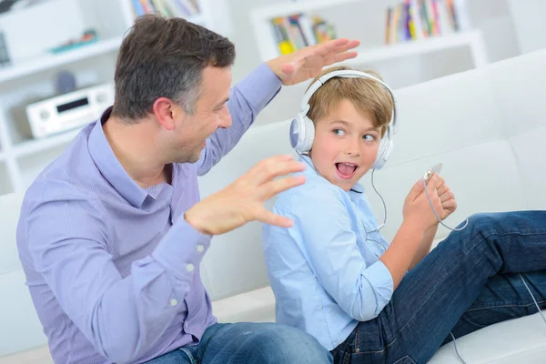 Father Scaring His Boy — Foto Stock