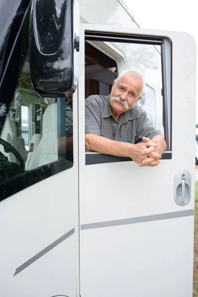 Senior Man Boarding Bus — Stock Photo, Image