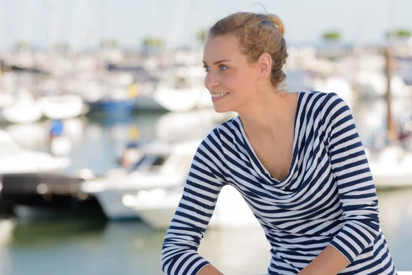 Bild Einer Frau Hafen — Stockfoto