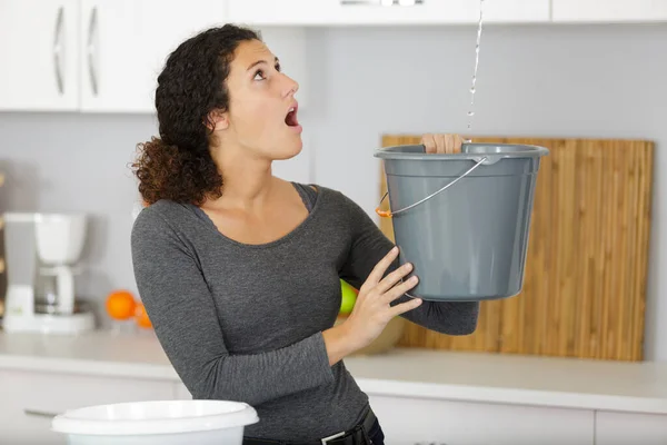 Surprised Female Worried Leak —  Fotos de Stock