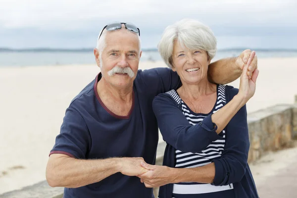 Happy Senior Couple Outdoors Stock Picture