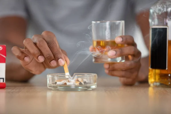 people nicotine addiction and bad habits concept