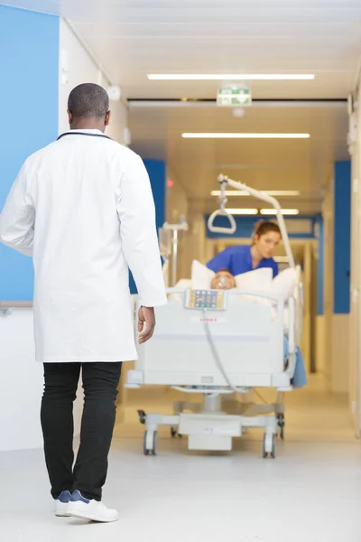 Preparing Patient Transferring Hospital — Stockfoto