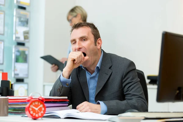 Bored Business Man Work — Fotografia de Stock