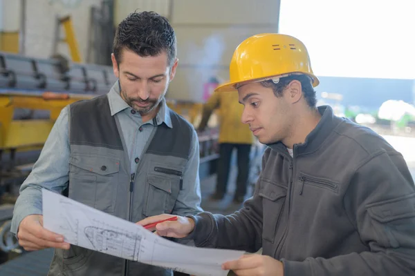 Boss Worker Discussing Plans — Stock Photo, Image