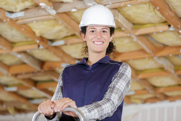 Woman Builder Looking Camera — Stock Photo, Image