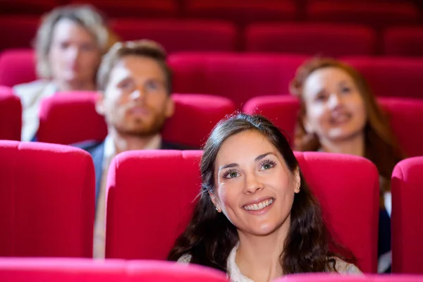 Pessoas Assistindo Filme Cinema — Fotografia de Stock