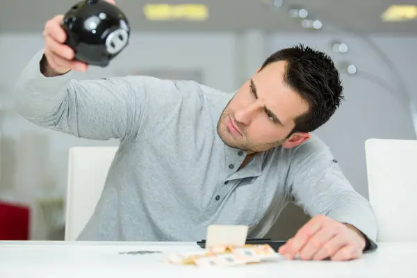 Looking Money Piggy Bank — Stock Photo, Image