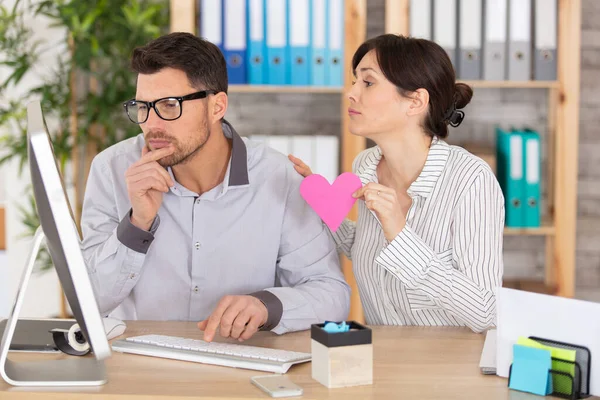 Amor Conceito Escritório Trabalho — Fotografia de Stock