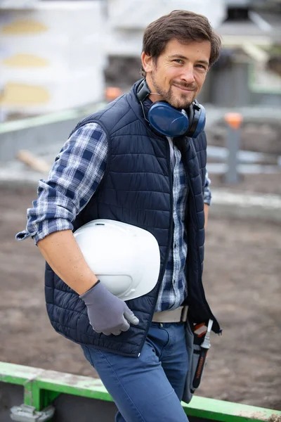 Retrato Arquiteto Canteiro Obras — Fotografia de Stock