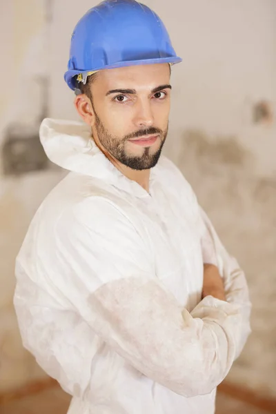 Retrato Construtor Masculino — Fotografia de Stock