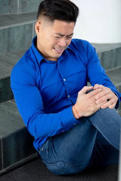 Dead Contractor Worker Felling Stairs — Stock Photo, Image