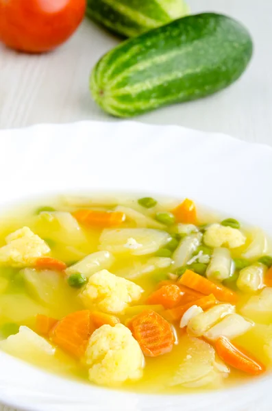Delicious vegetable soup — Stock Photo, Image