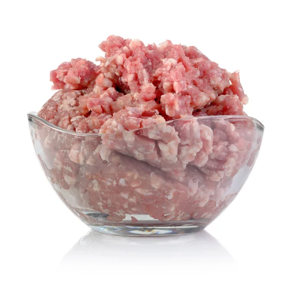 Minced meet in bowl — Stock Photo, Image