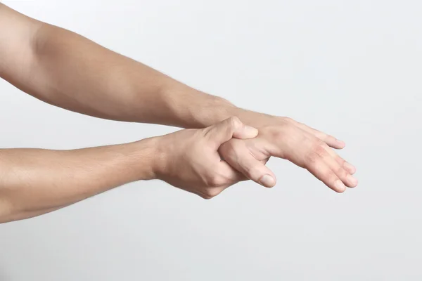 Οξύς πόνος στο ένα χέρι άνθρωπος — Φωτογραφία Αρχείου