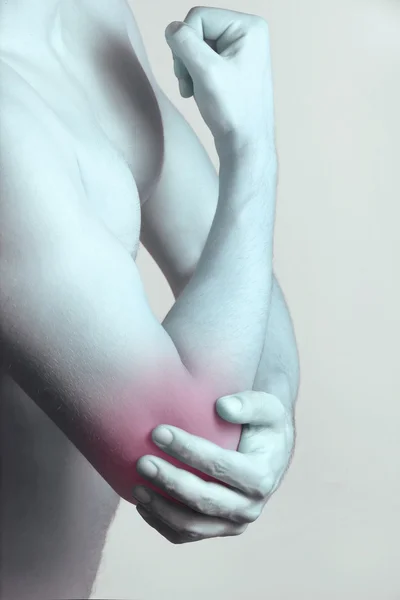 Acute elbow pain — Stock Photo, Image