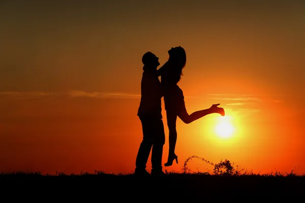 Pareja al atardecer — Foto de Stock