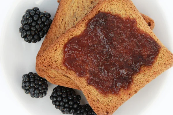 Toast con marmellata — Foto Stock