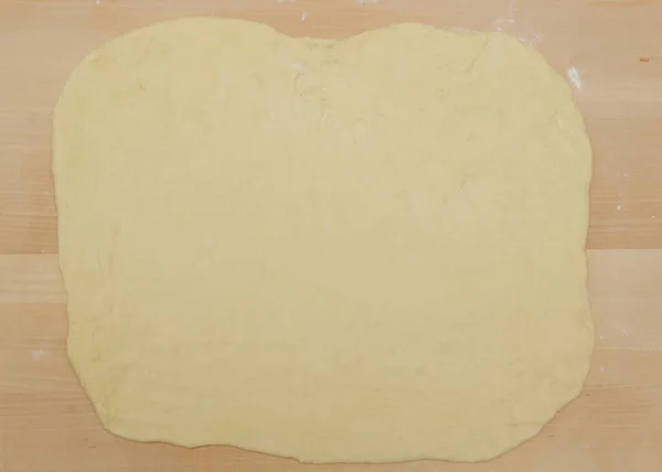 Zuurdeeg Houten Plank Zelfgemaakt Brood Croassants Maken Serie Foto — Stockfoto
